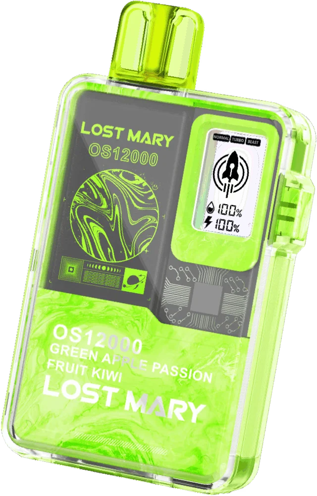 POD-Система LOST MARY OS 12000 Зелёное яблоко Маракуйя Киви(Green Apple Passion Fruit Kiwi)