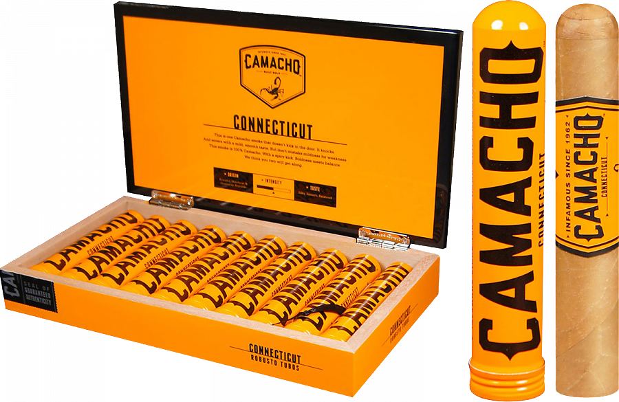 Сигара Camacho Connecticut Robusto Tubos (оранж)